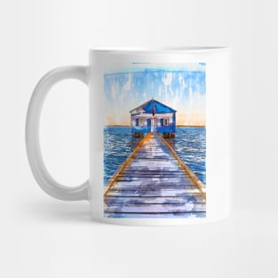 Lake Jetty To Cabin USA Mug